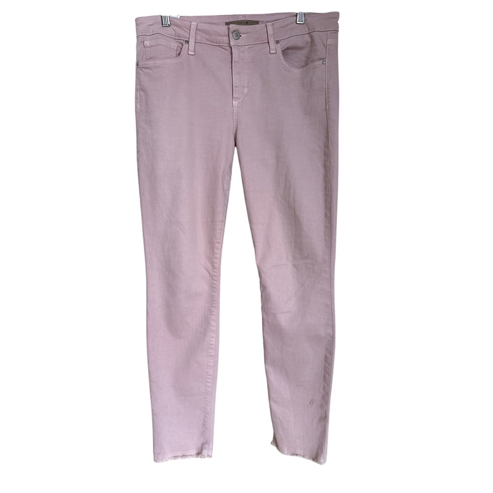 Joes Jeans Skinny Ankle Dusty Pink Raw Hem Denim Pants W32 CL421M‎